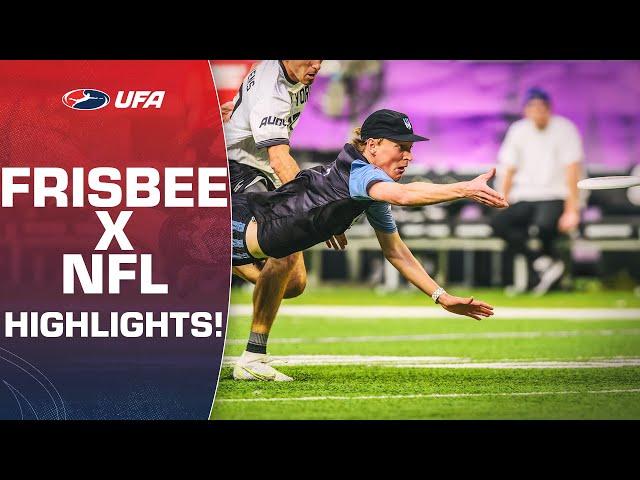 The BEST PLAYS from ultimate frisbee games at NFL halftime!