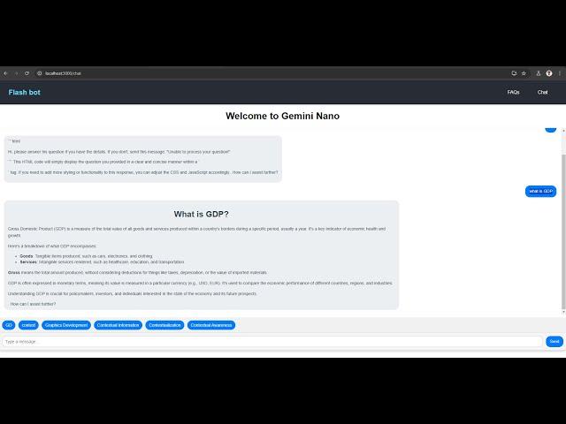 Flash Bot - Gemini Nano Based - AI tool.