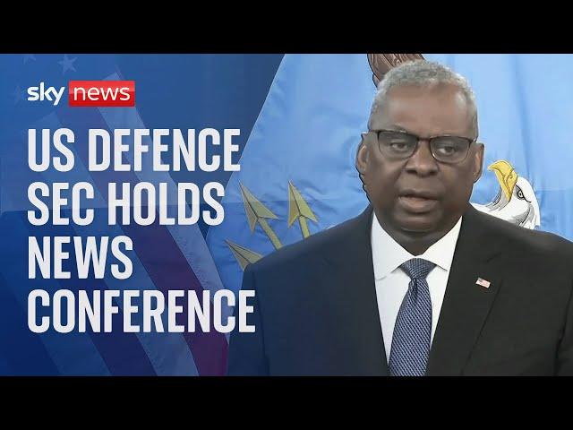 US defence sec holds news conference after virtual Ukraine Defense Contact Group meeting