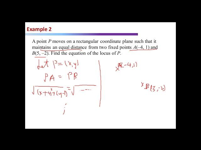 Ch14.2A Algebraic Description of a Locus