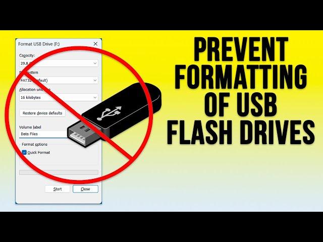 How to Prevent a USB Flash Drive from Being Formatted