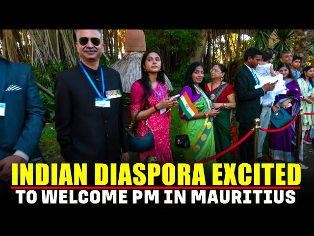 Indian diaspora members gather to welcome PM Modi in Mauritius | PM Modi’s Two day Mauritius visit