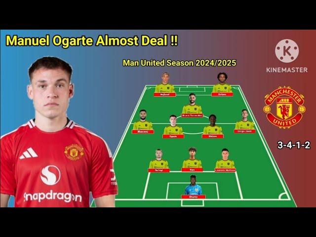 Ugarte Almost Deal !! Manchester United Potential Line Up With Ugarte 3-4-1-2 Formations 2024/2025