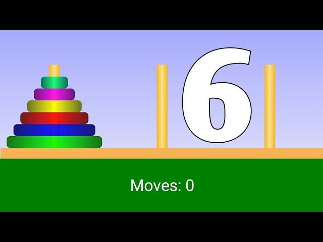 Tower of Hanoi: Six Rings Solution 6.