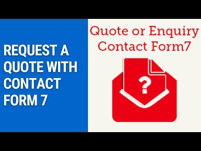Woocommerce Quote Or Enquiry | Contact Form 7 |  Request A Quote Form Plugin Wordpress Free