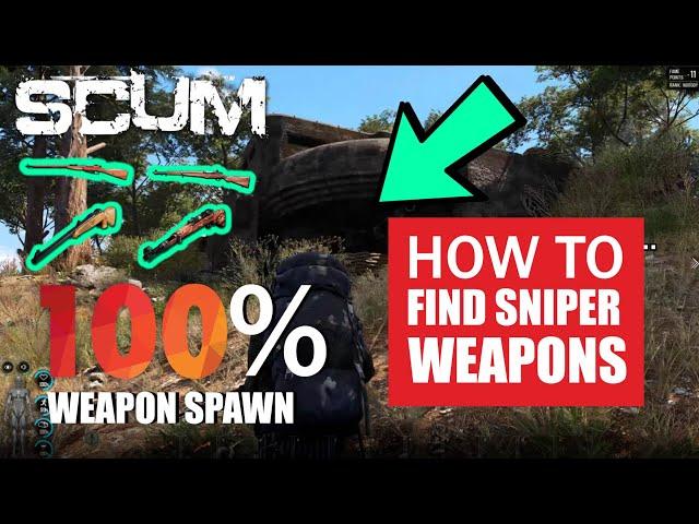 Where to Find Sniper Weapons (Kar98, Mosin, M1, Hunter) FAST & EASY | 100% Spawn Location in SCUM
