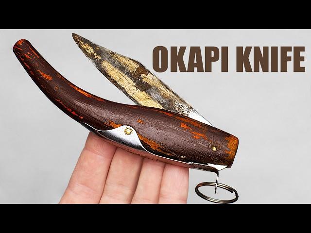 Old Okapi Pocket Knife Restoration. Chemical nickel plating