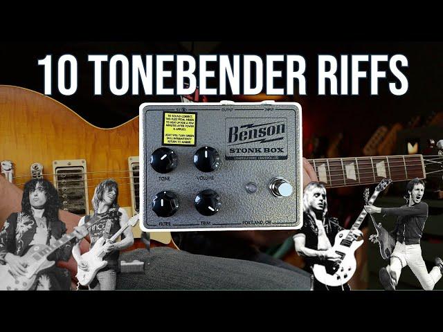 10 Tonebender Riffs | Benson Amps Stonk Box Fuzz Pedal Demo