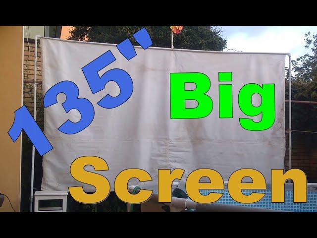 135 Inch Big Screen Video Projection