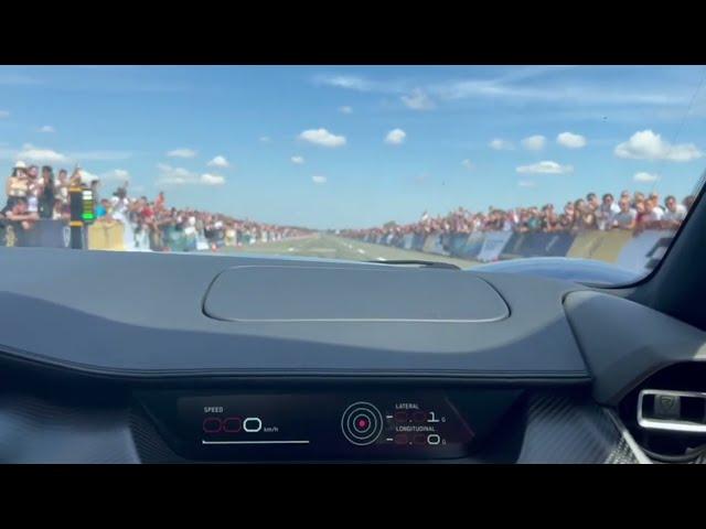 RIMAC Nevera - insane 350 km/h through the crowd [passenger POV, full throttle]