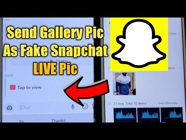 How to send fake live snap on snapchat | how to send camera roll as snap |send Gallery pics as snap