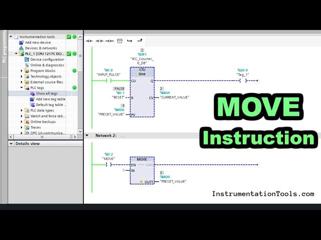 Move Instruction in Siemens PLC Programming - Full Course