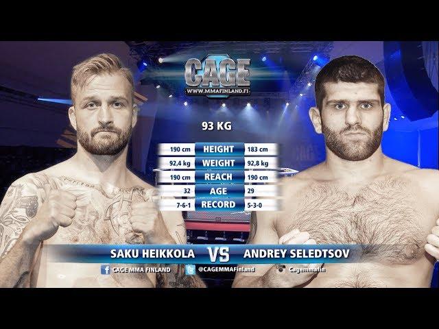 CAGE 38 Saku Heikkola vs Andrey Seledtsov Full Fight MMA