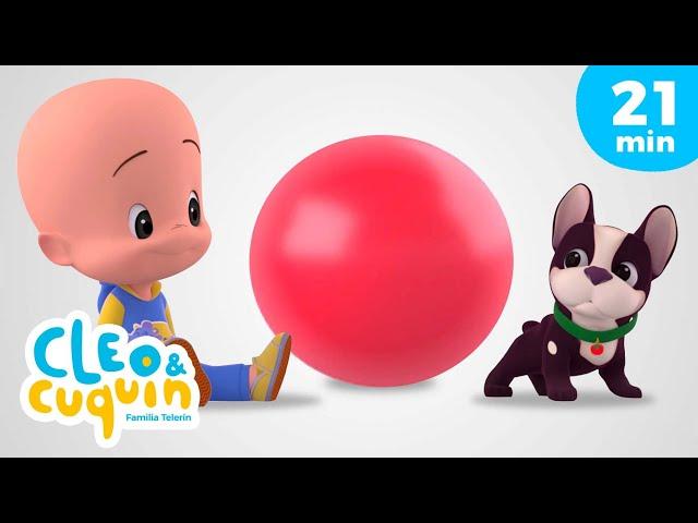 Learn the colours with Cuquín's red ball  and his friends | Educational videos for children