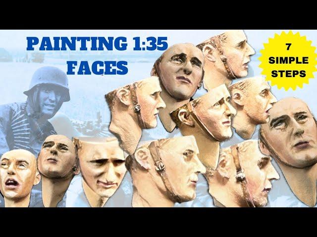 1/35 FACE PAINTING tutorial for Tamiya German figures I Realistic military miniatures