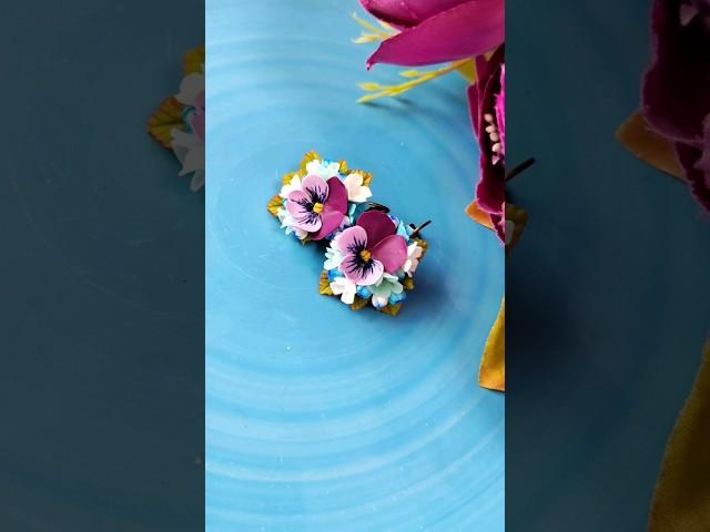 Фиалки и незабудки #cernit #handmade #polymerclay #лепка #diy #видео