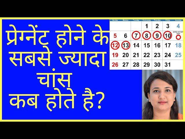 प्रेगनेंट होने के सबसे ज़्यादा चांस कब होते है ? WHEN IS THE BEST TIME TO GET PREGNANT ?