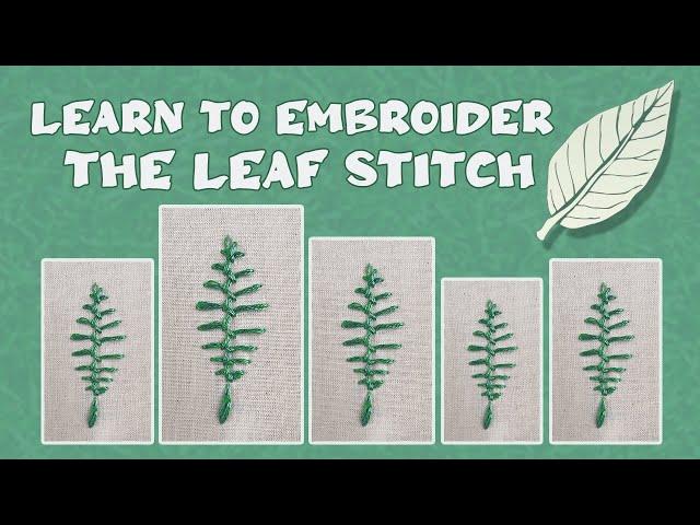 how to do a leaf stitch | Learn to Embroider the Leaf Stitch | leaf stitch embroidery | #embroidery