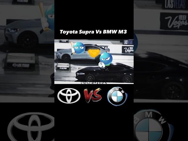 TOYOTA SUPRA Vs BMW M3 race | blue face edit Wait For End#shorts
