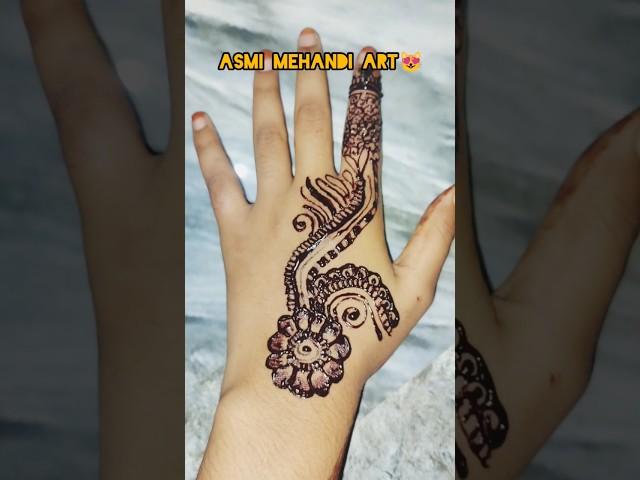 simple back hand design#learnwithme #mehndi #cute design