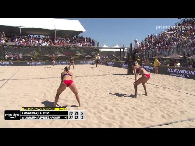 Sarah Pavan Layout and Swing Against the A-Team | AVP Huntington Beach Open 2019