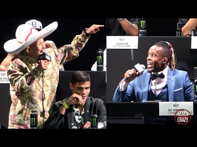 FIRED UP Ronaldo Rodríguez gets into it with Ode Osbourne at Noche UFC 306 Presser