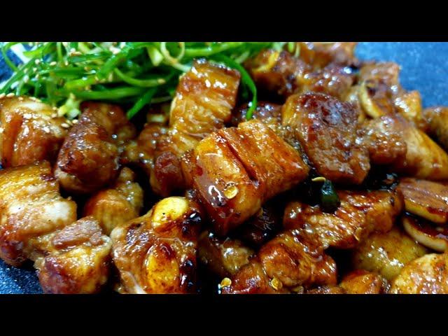 Eat pork belly like this! Everyone's mouth is wide open.  When I taste it, I want to eat it again.