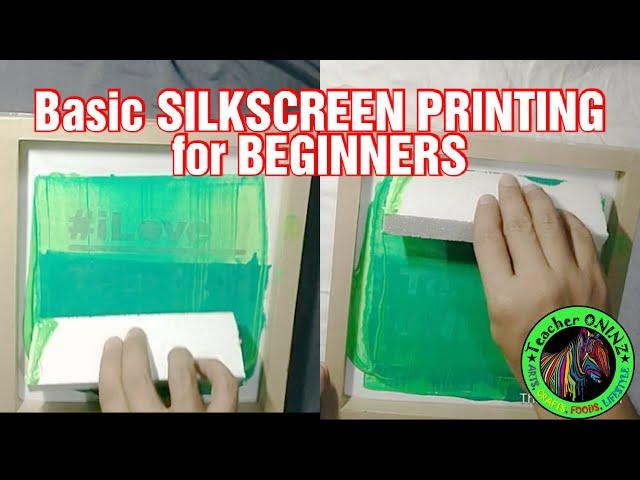 Basic Silkscreen Printing for beginners | Using a paper stencil #silkscreenprinting