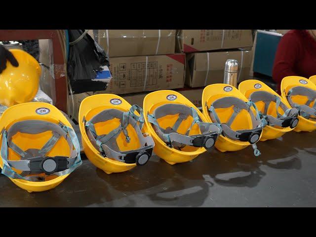 The process of mass production of strong safety helmets。China Safety Helmet Manufacturer