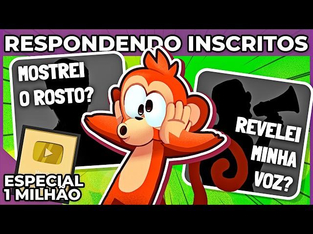  ESPECIAL DE 1M DE INSCRITOS DO MACAQUINHO | Respondendo inscitos | mostrei minha voz? #macaquiz