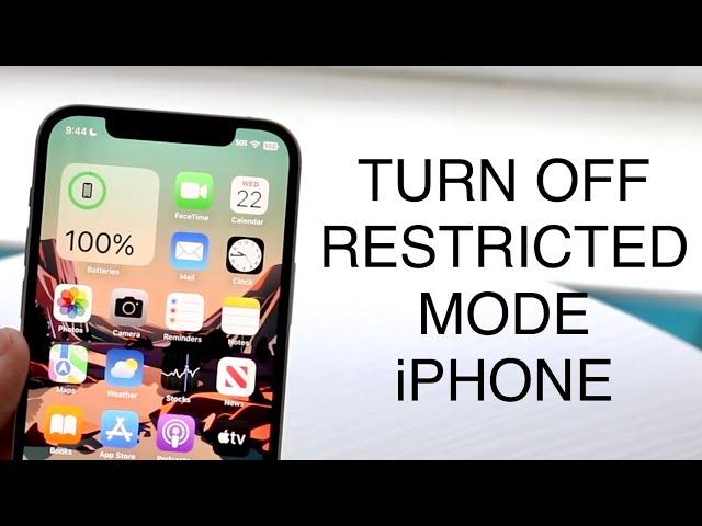 How To Turn Off Restricted Mode On ANY iPhone! (2023)