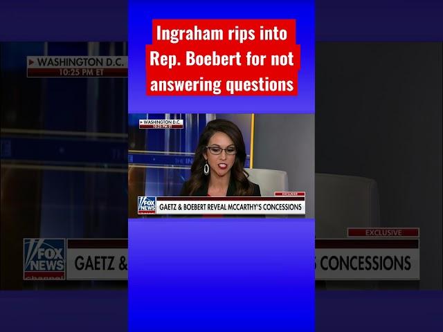 Ingraham and Boebert spar over Congressional inquiry #shorts