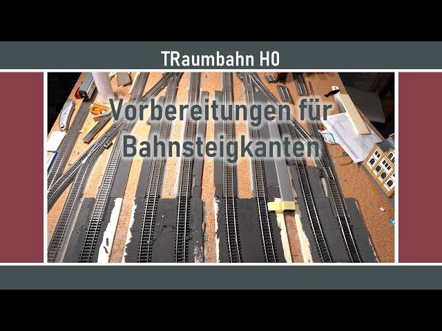 Vorbereitungen für den Einbau der Bahnsteigkanten - 024