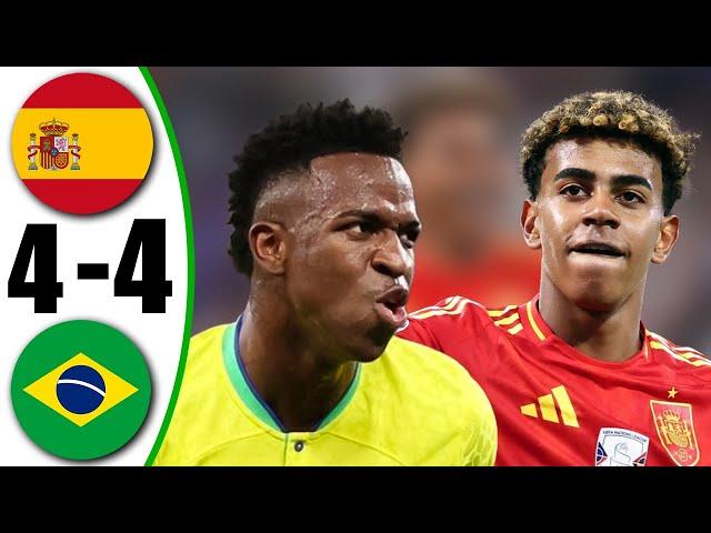 Brazil vs Spain 4-4 - All Goals & Highlights - 2024