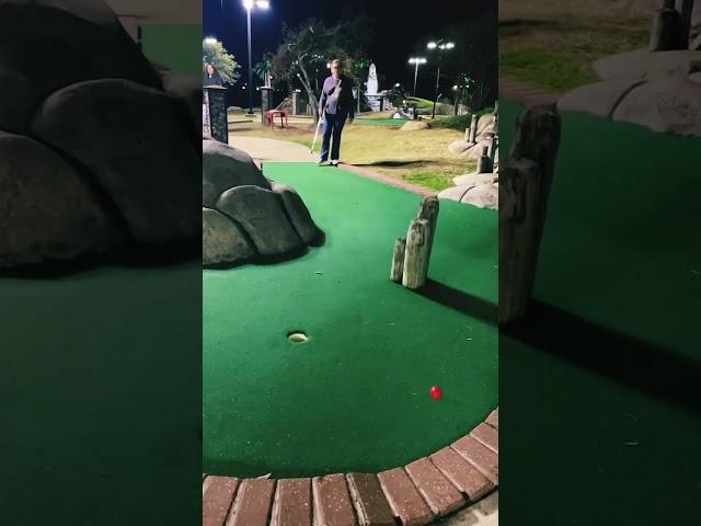 Hole in One??? #minigolf #miniaturegolf #puttputt #holeinone #minigolfing #funtime #datenight