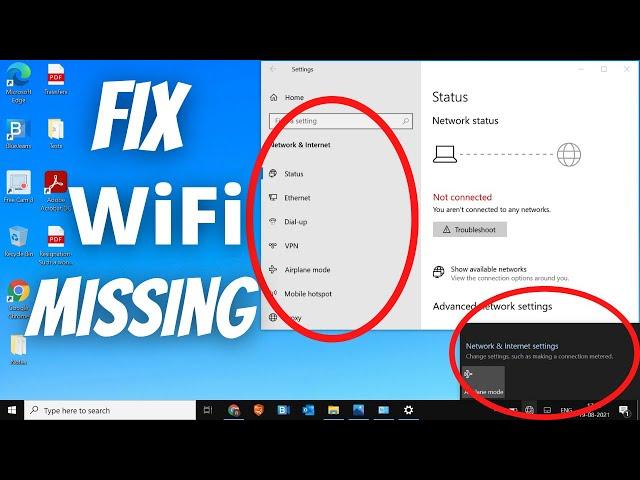 [SOLVED] WiFi Not Showing in Settings On Windows 10 | Missing WiFi Fix