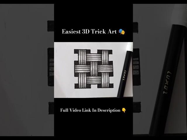 Easiest 3D Trick Art In 20 Seconds 🫣 | 3D Drawing #shorts