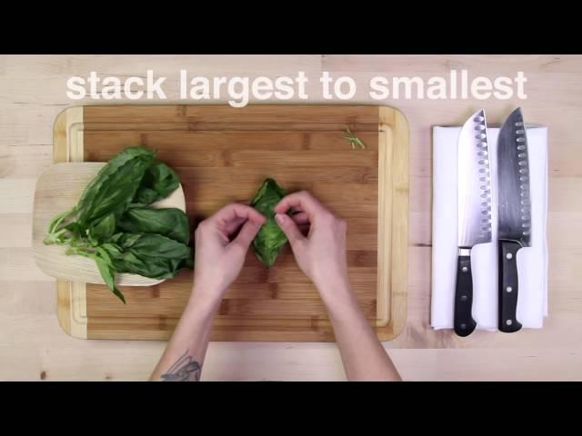 How to Chiffonade Leafy Herbs