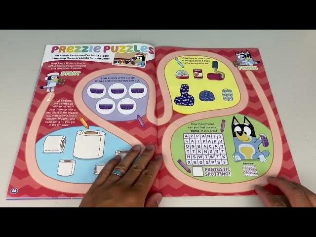 ‼️ BLUEY Magazine - December Issue Part 2 ️ | Bluey Books & Crafts | Disney Jr | ABC Kids