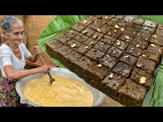 Dodol Recipe | Kalu Dodol Recipe | Traditional Village Kalu Dodol Recipe by Grandma Menu