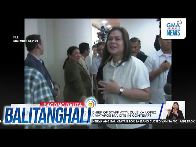 VP Duterte, binisita si OVP Chief of Staff Atty. Zuleika Lopez na naka-detain sa... | Balitanghali