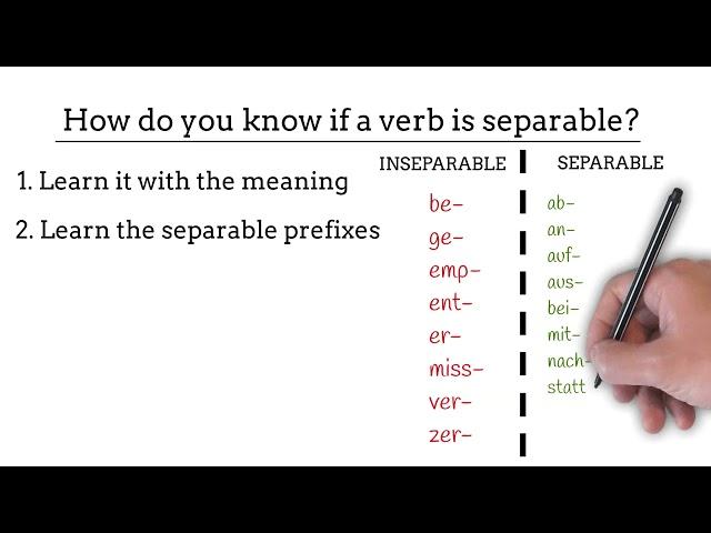 Separable Verbs in German