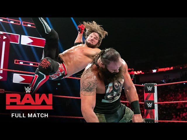 FULL MATCH - AJ Styles vs. Braun Strowman – United States Title Match: Raw, August 26, 2019