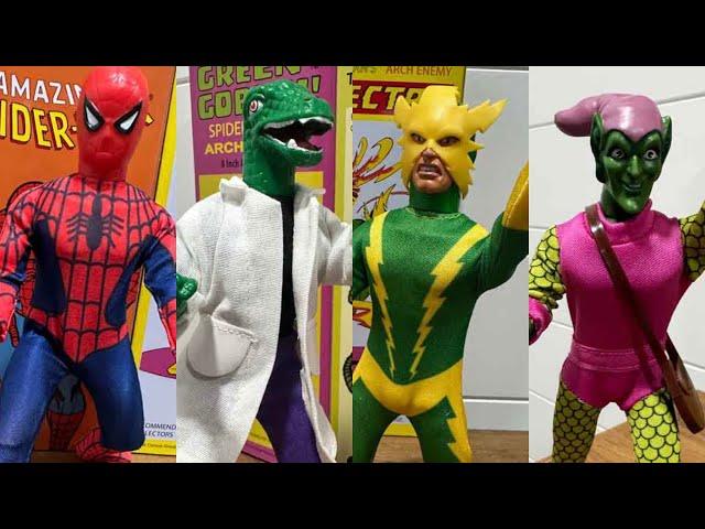 New Spider-Man 50th anniversary 4 pack action figures Mego Corp in hand images by Toy Habits