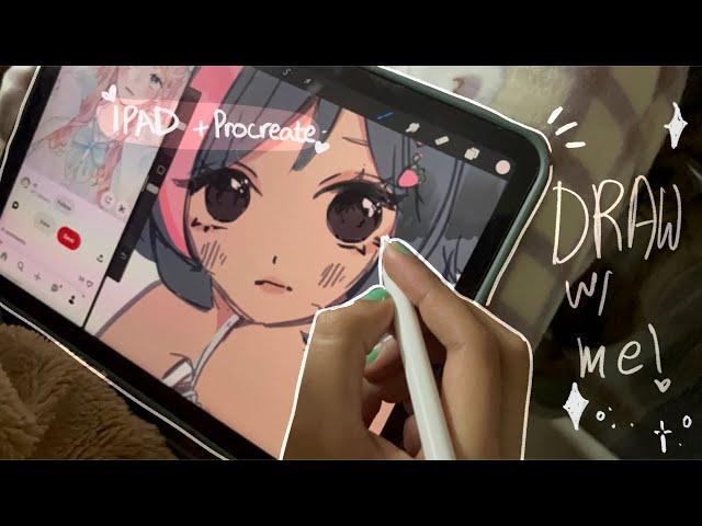 IPAD ASMR  draw with me!  anime art study #1 #timelapse