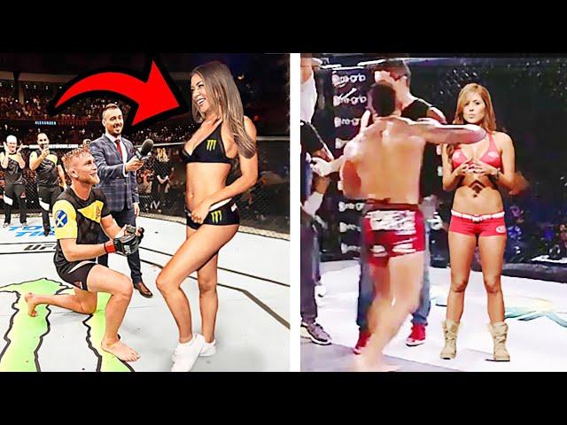 10 Shocking Moments Between MMA Fighters & Ring Girls
