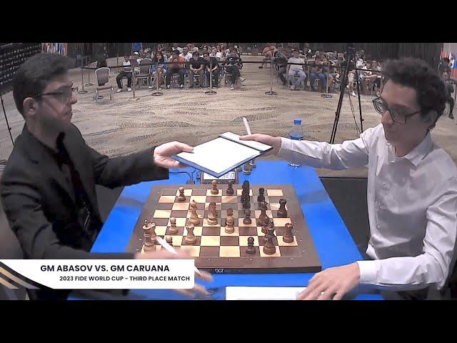 Abasov Wins vs. Caruana | 2023 FIDE World Cup