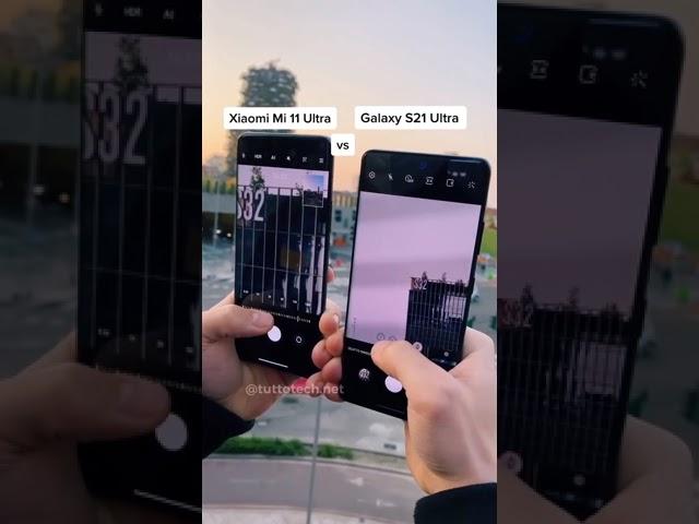 Samsung S21 Ultra 100x vs Mi 11 Ultra 120x camera zooming test #short