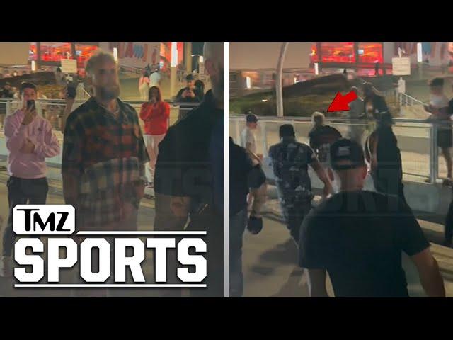 Floyd Mayweather Confronts Jake Paul Outside Heat Game, Incident On Video | TMZ Sports