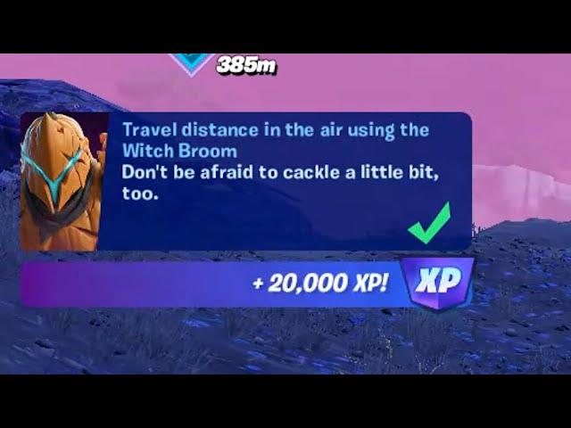 Travel distance in the air using the Witch Broom - Fortnitemares Quests